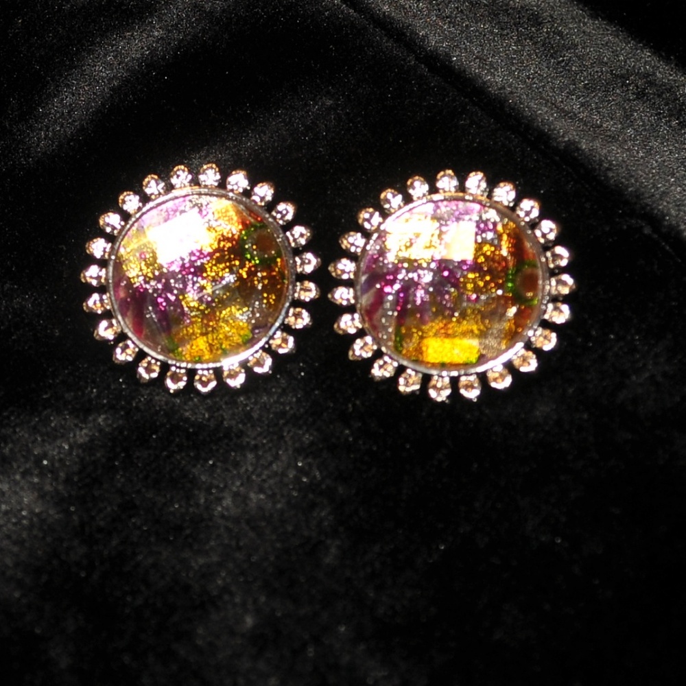 Multi Color‎ Bubble Earrings CZ 8022